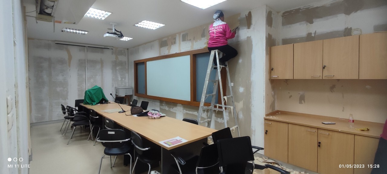 งานปรับปรุงห้องประชุมภาควิชาอายุรศาสตร์ร.พ.ศิริราช