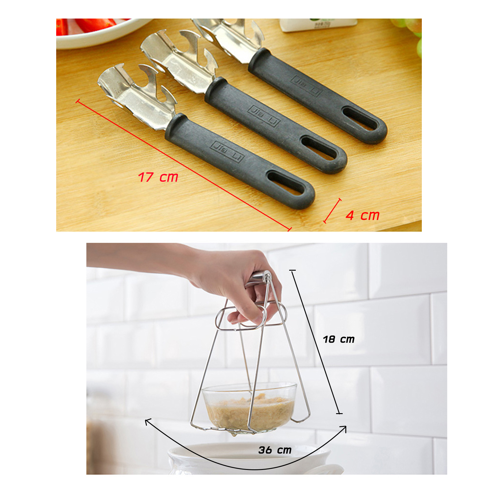 ที่ช่วยจับของร้อน มีให้เลือก 2แบบ แบบตะขอ และแบบที่คีบเกี่ยวหม้อร้อน สแตนเลสอย่างดี ทนความร้อน