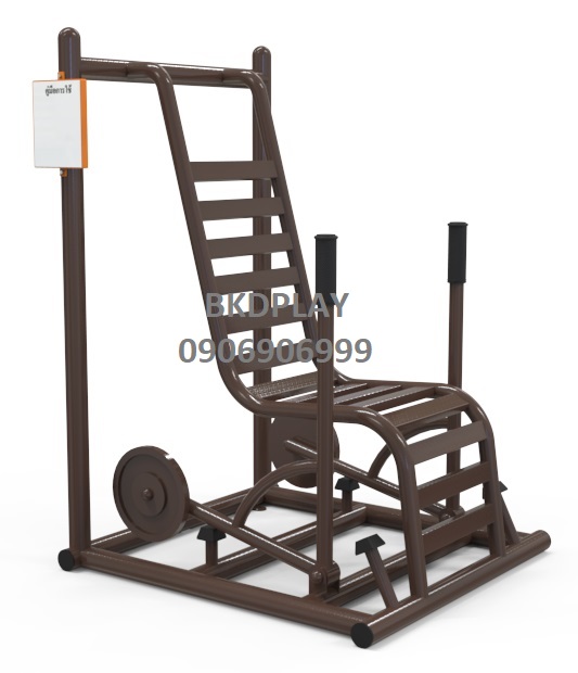 เครื่องออกกำลังกายกลางแจ้งผู้ใหญ่, บริหารแขน-หัวไหล่-หน้าอก (แบบนั่งดันยกน้ำหนัก) ,ลานกีฬาอเนกประสงค์ สวนสาธารณะ ,เทศบาล,หมู่บ้าน,ผลิตในไทย, สั่งทำตามสีที่ต้องการได้ ขนาด 100 x 100 x 120 ซม.