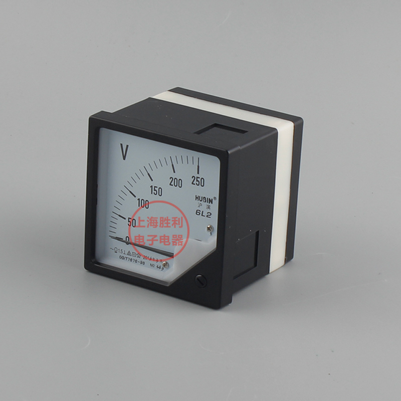 โวลต์มิเตอร์แบบเข็ม 250VAC 6L2-V AC pointer voltmeter head high precision frequency meter mutual inductance meter installation type instrument