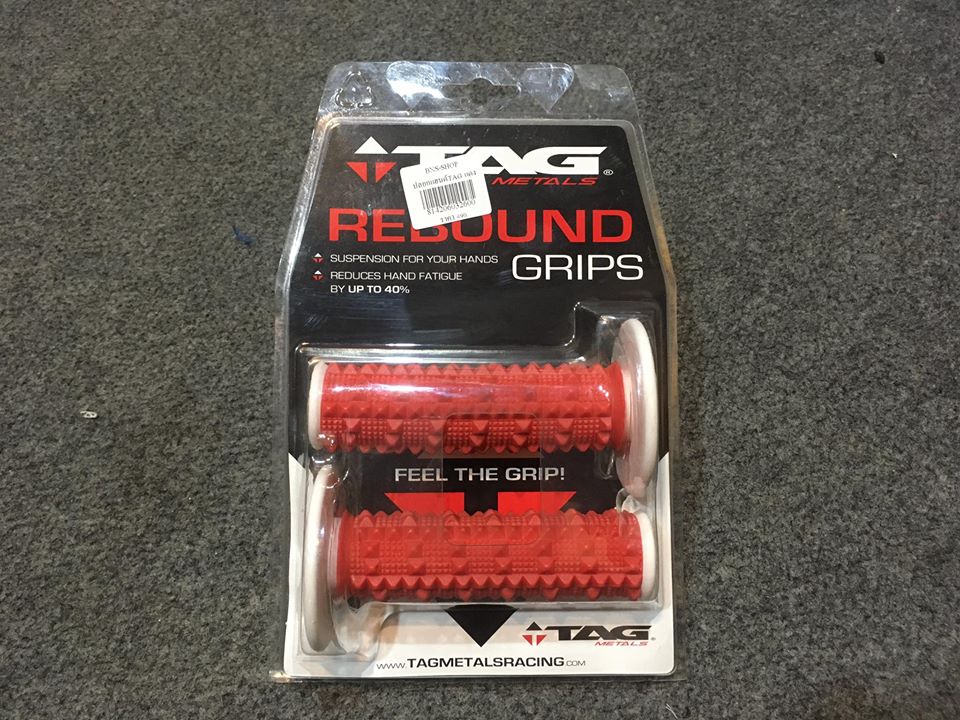 ปลอกแฮนด์ TAG REBOUND สีแดงตัดขาว