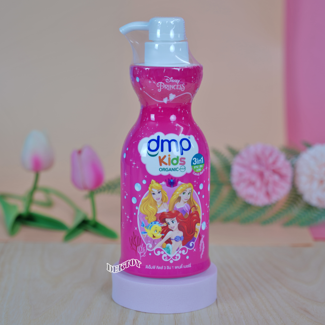 DMP ดีเอ็มพี คิดส์ 3 อิน 1 สบู่เหลว แชมพู และครีมนวดผมในขวดเดียว สำหรับเด็ก 400 มล.