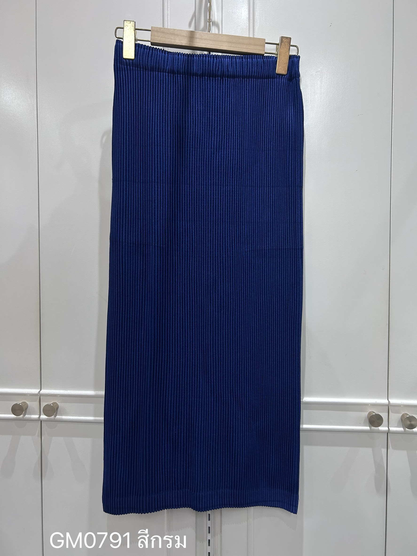 ยาว 32นิ้ว!! 2MUAY GM0791 กระโปรงอัดพลีทผ้าหนาทรงสอบ ไม่มีผ่า THICK PENCIL PLEATED SKIRT 11 สี FREE SIZE