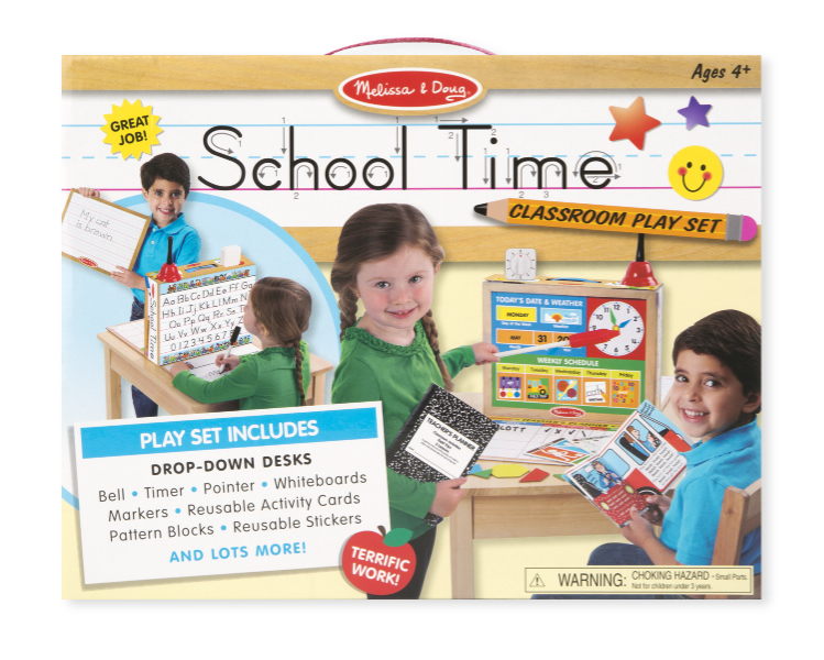 ชุดเล่นสวมบทบาทระหว่างเข้าเรียน เสริมทักษะ School Time! Classroom Play Set Melissa&Doug, ของเล่นเสริมพัฒนาการ, ของเล่น