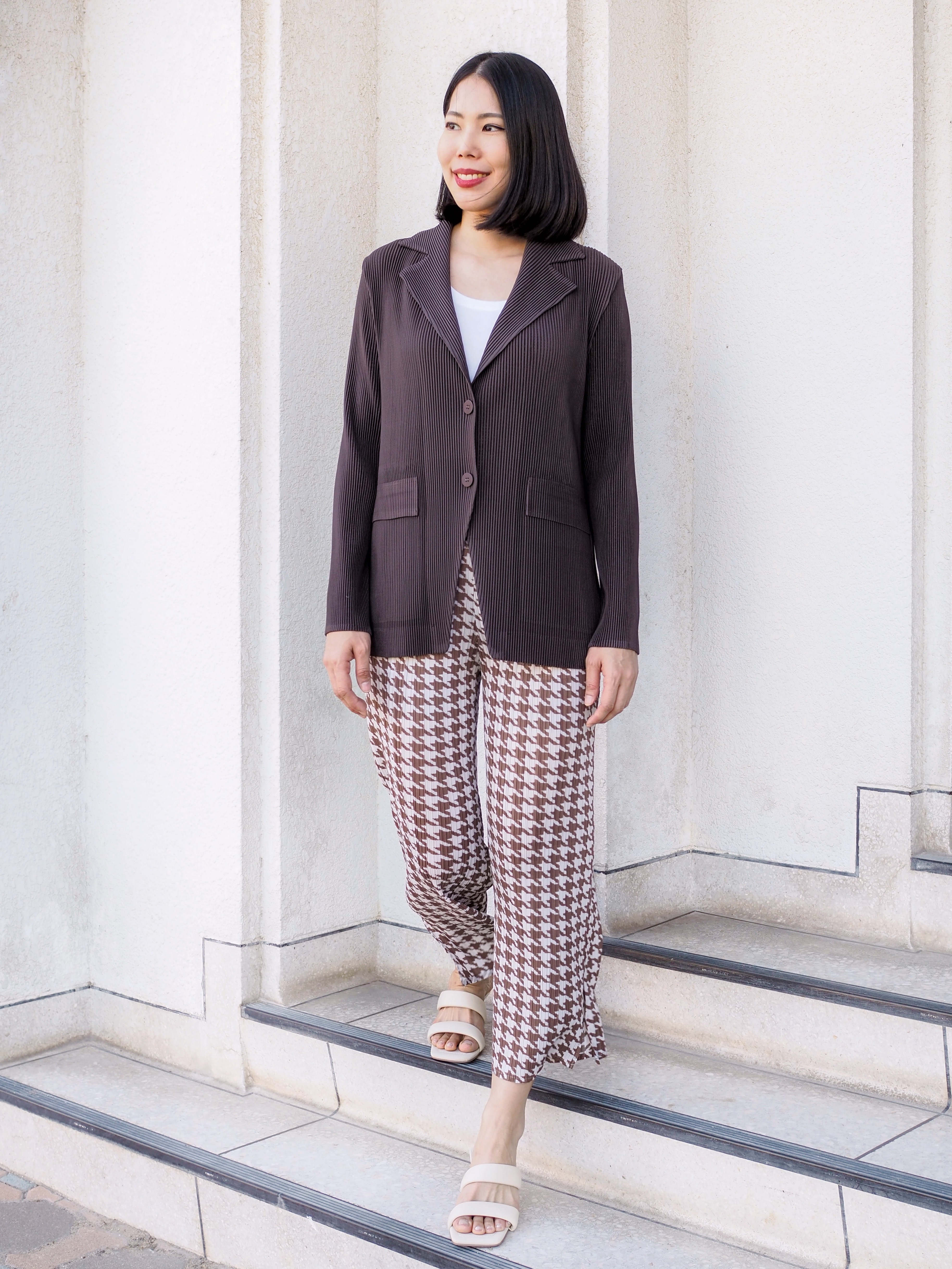 เพิ่มสีใหม่!! 2MUAY รุ่น GJO5131-9 เสื้อคลุมพลีทคุณภาพ THICK V NECK LONG SLEEVE PLEATED CARDIGAN 10 สี FREE SIZE