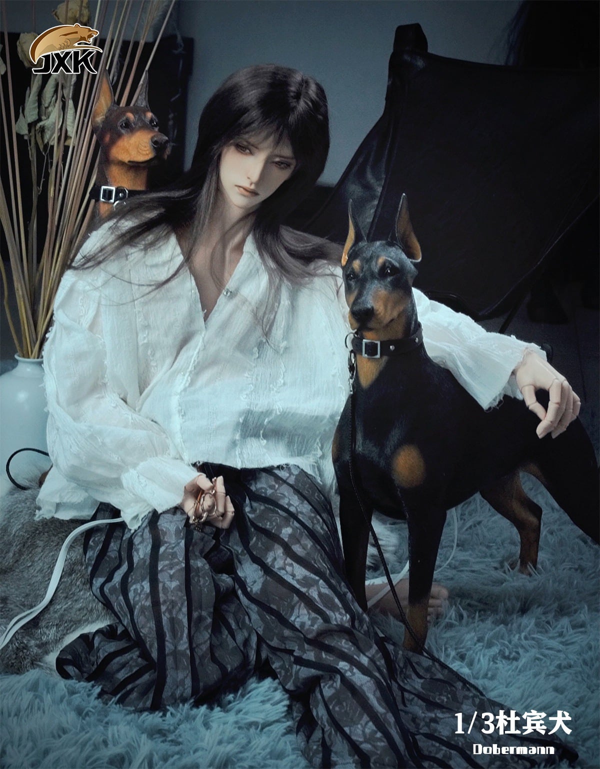 [สั่งจอง]JXK X32102 1/3 : Doberman Animal Model