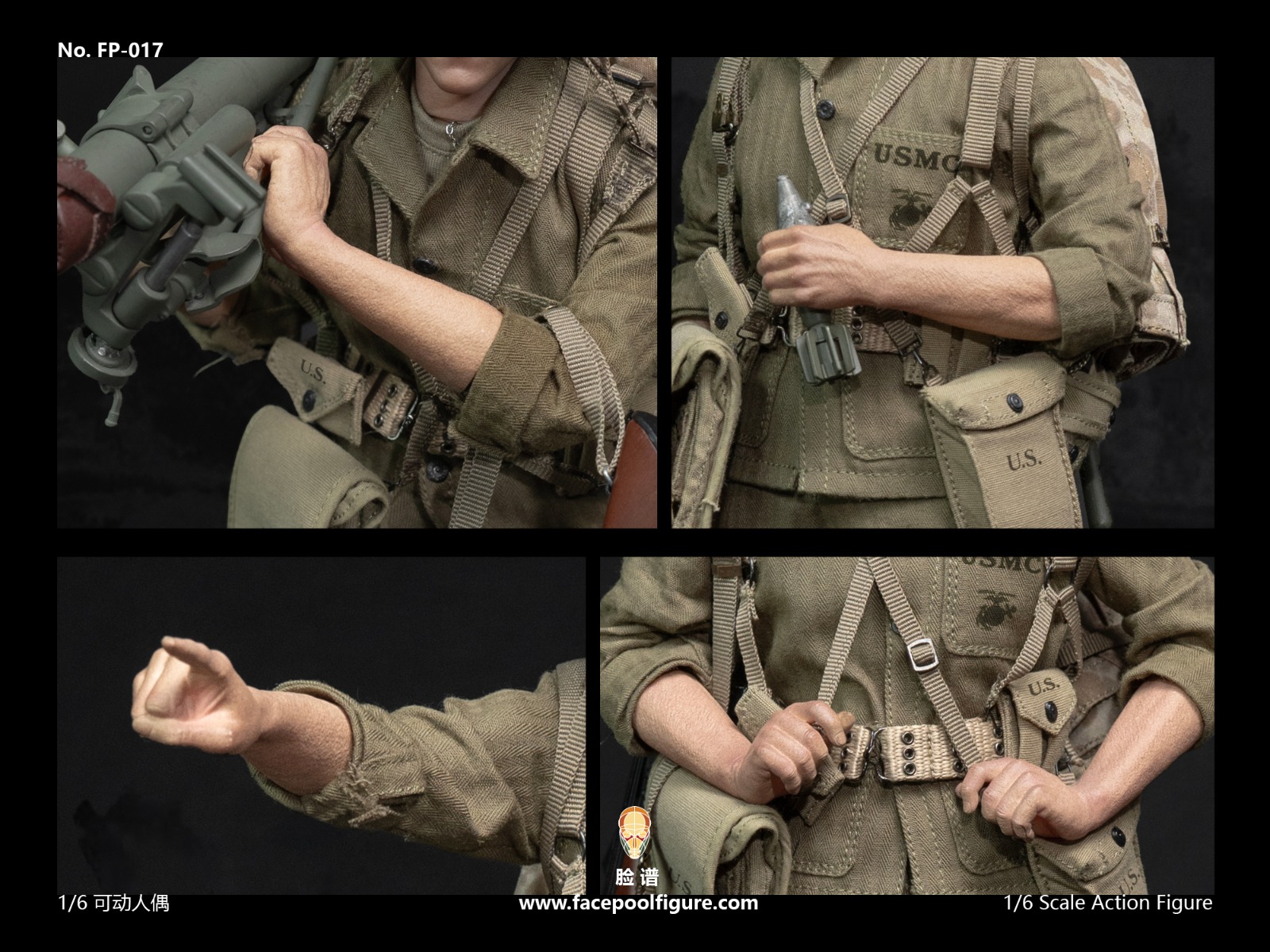 [พร้อมส่ง] Facepoolfigure 1/6 : USMC Mortar Team - “Snafu” FP-017A : Standard Edition