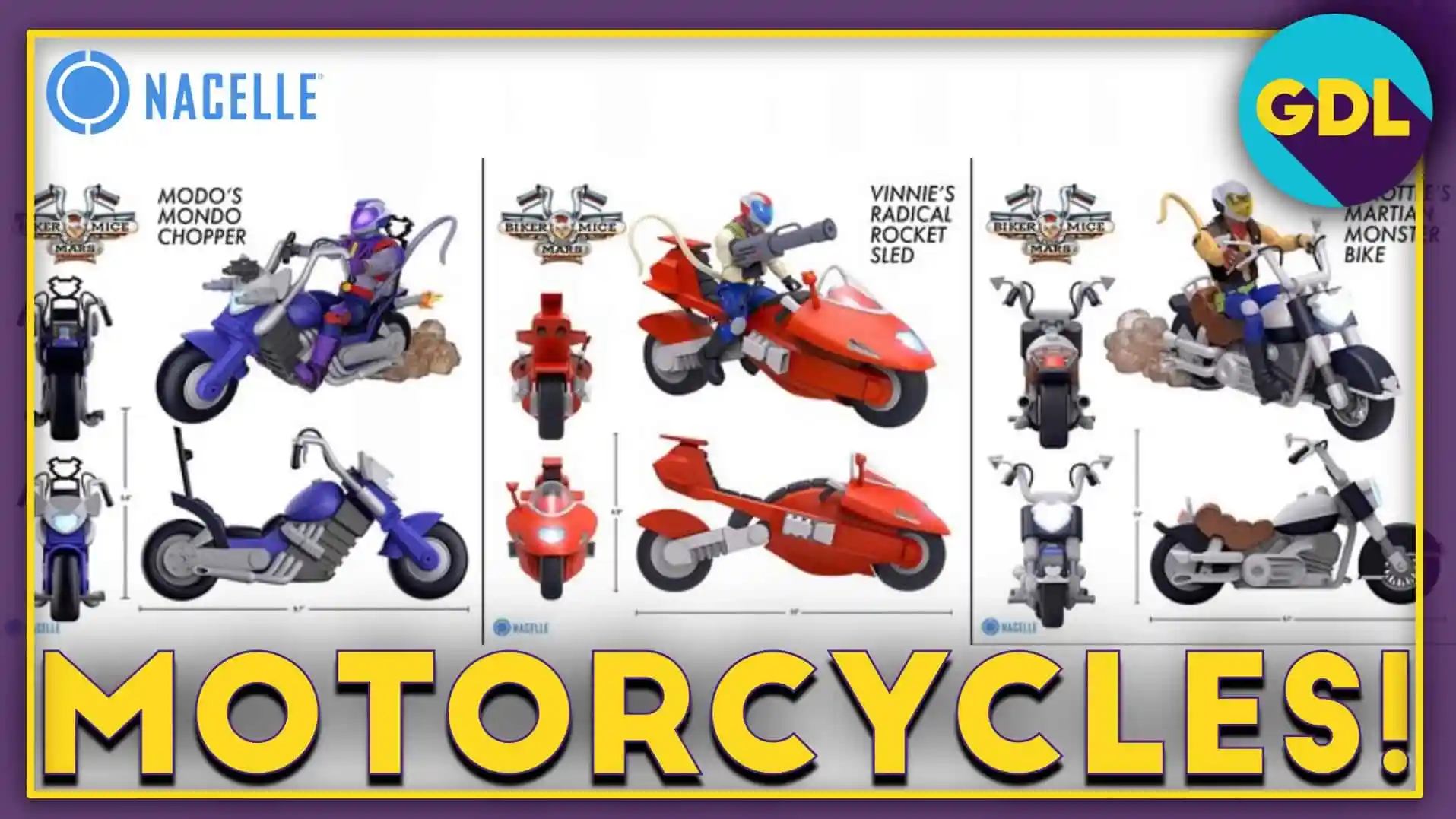 [พร้อมส่ง] Nacelle 1/12 Biker Mice from Mars (SET 3 ตัว)