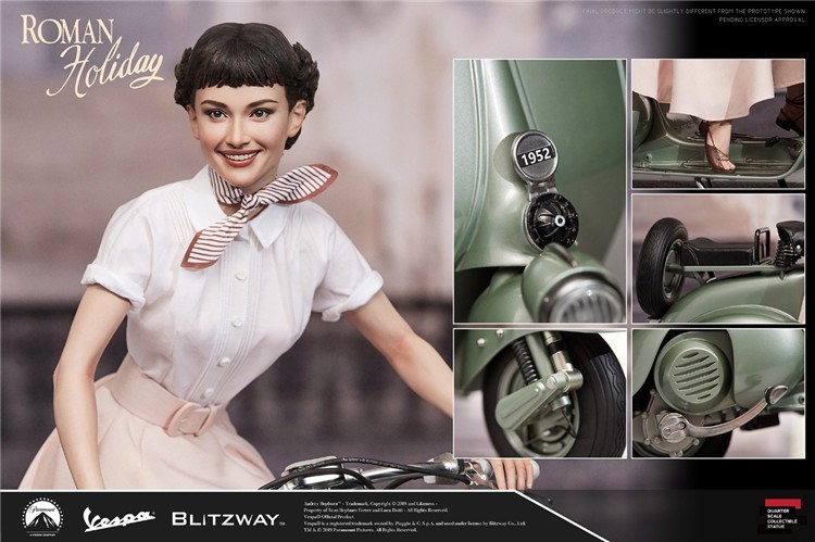[สั่งจอง]Blitzway BW-NS 20401 Princess Ann & 1951 Vespa 125. 1/4 Scale Statue
