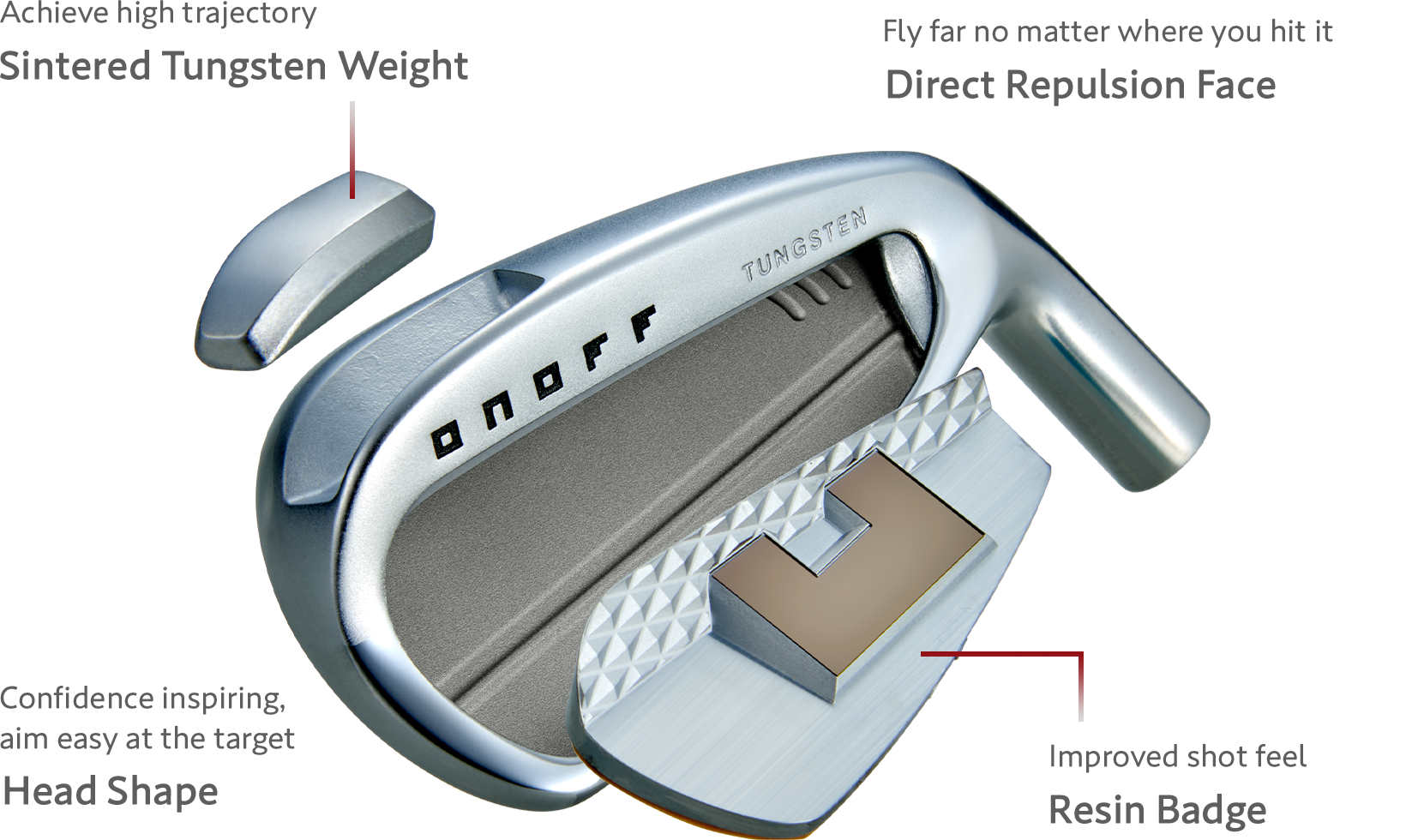 ชุดเหล็ก ONOFF PLUS + FORGED เหล็กสปริงความแข็งแรงสูง SAE8655 โครงสร้างแบบกลวง (Hollow Forged)