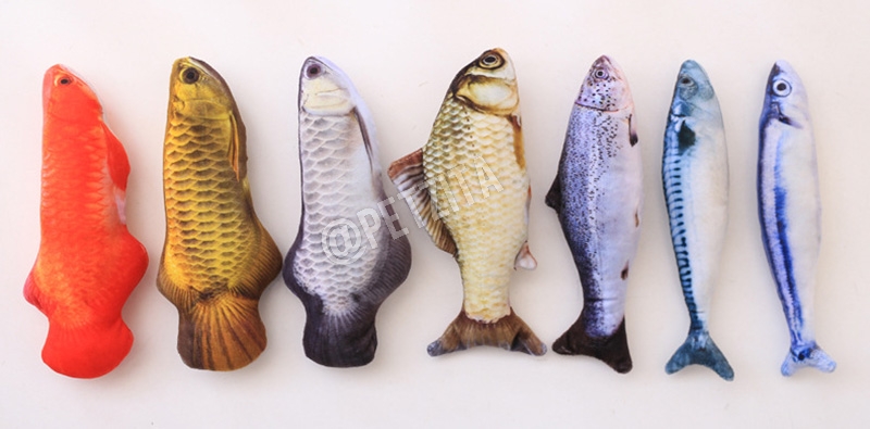 🇹🇭พร้อมส่ง🇹🇭 ตุ๊กตาปลาแคทปนิป 🐟🐠🦈 ยัดในผสมไส้แคทนิป หญ้ากัญชาแมว