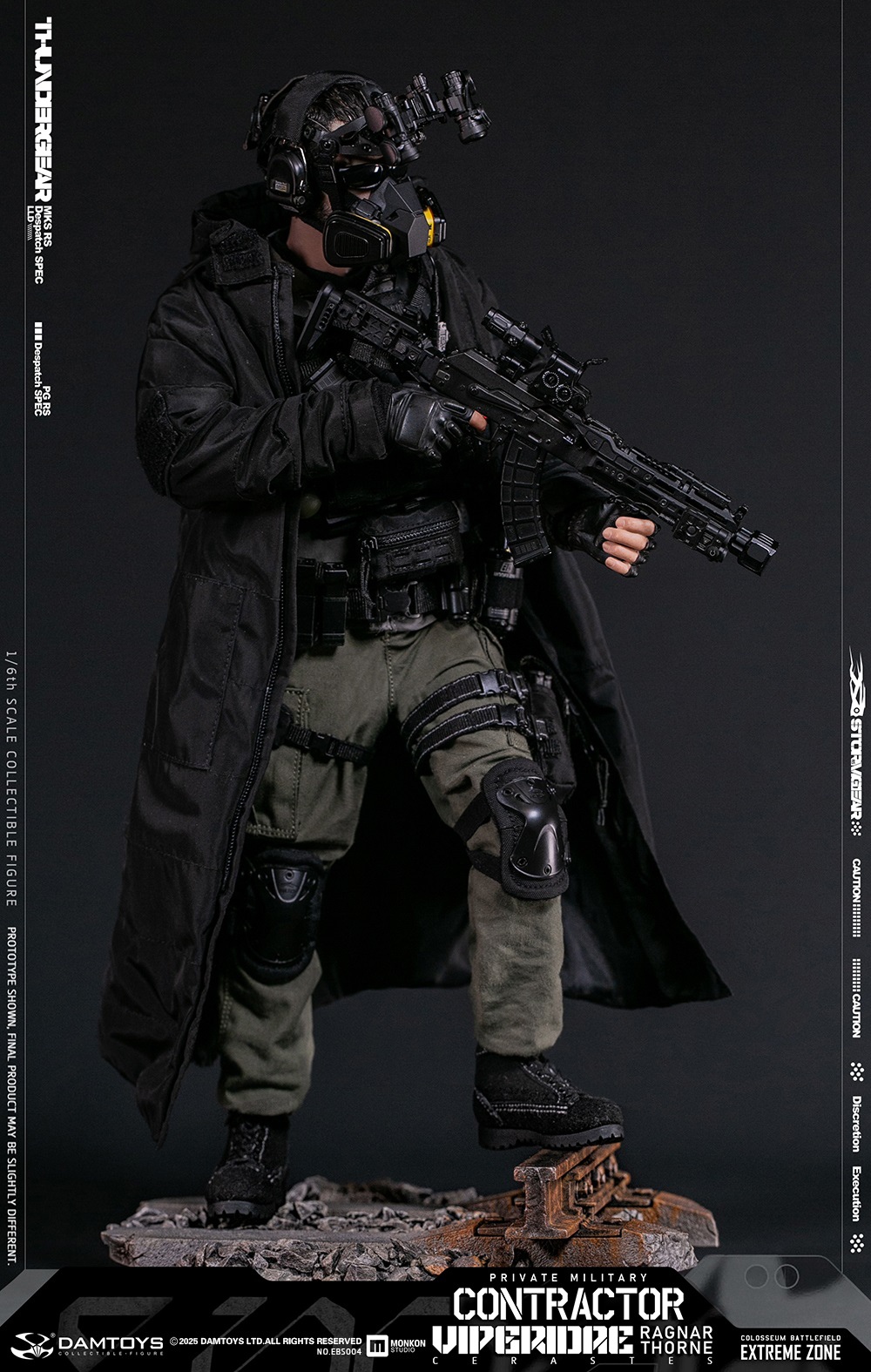 [สั่งจอง] DAMTOYS EBS004 1/6 : EXTREME ZONE PMC “VIPERIDAE CERASTES”RAGNAR THORNE Collectible Figure Specifications
