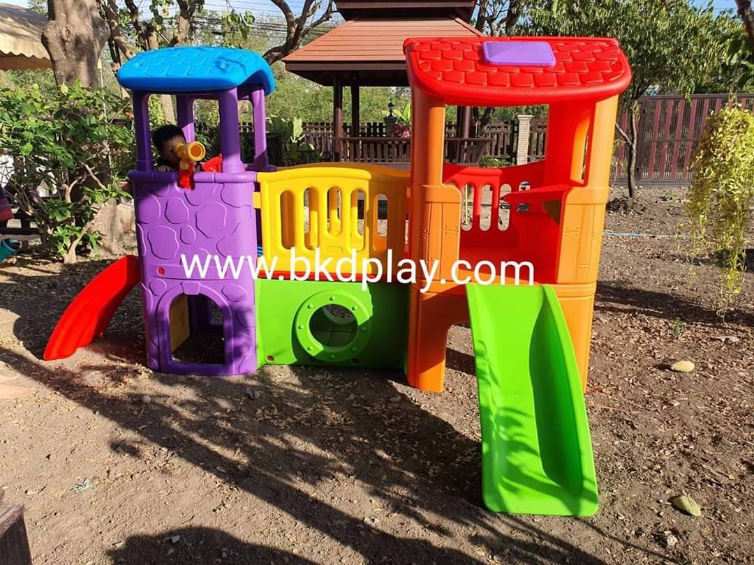 บ้านน้อย2ชั้นหลากสี บ้านสไลเดอร์ สไลเดอร์พร้อมปีนป่าย บ้านสไลเดอร์ของเล่น บ้านน้อยสองชั้น สไลเดอร์บ้าน,กระดานลื่น , เครื่องเล่นสนามในร่ม กลางแจ้ง kidszone พร้อมส่ง