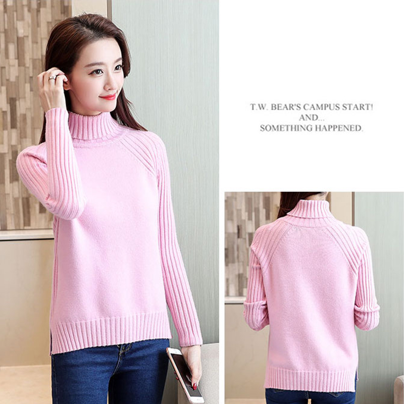 เสื้อคอเต่า เสื้อไหมพรม สเวตเตอร์เนื้อผ้าทอหนานุ่ม ใส่สบายไม่คัน (มี 5 สี)