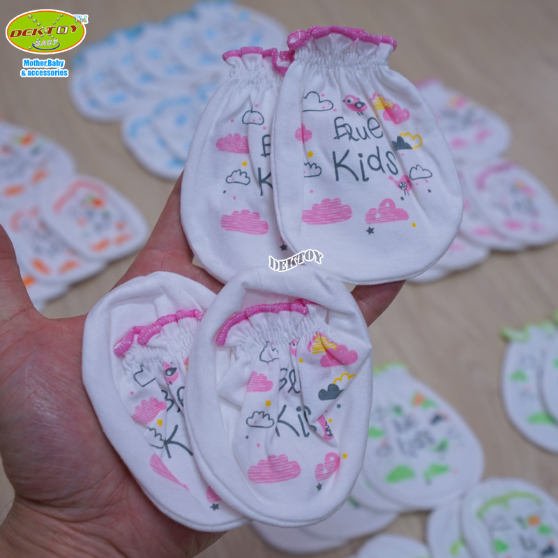 Littelhome baby ถุงมือ+ถุงเท้า เด็กแรกเกิด-3เดือน แพ็ค12คู่