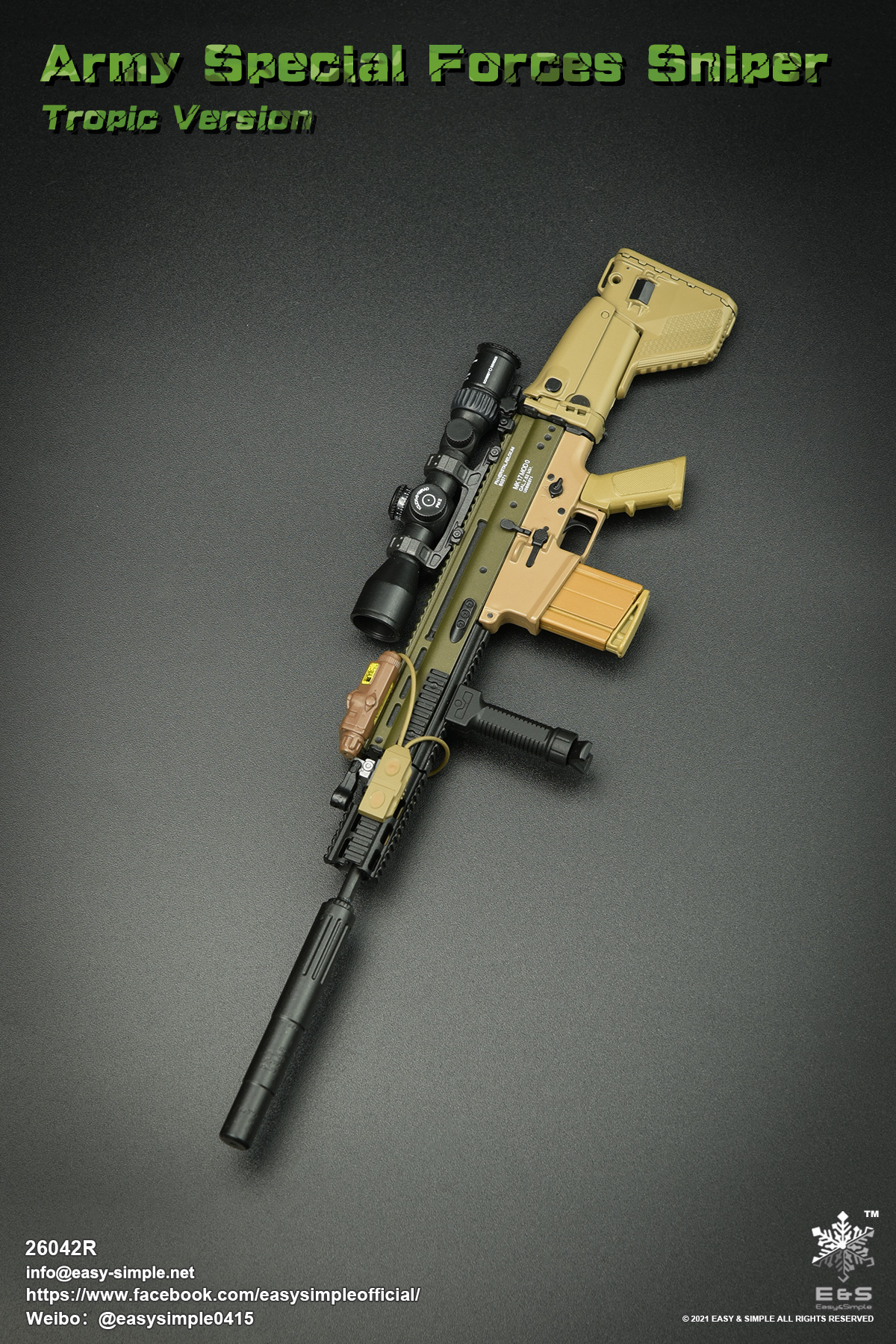 [สั่งจอง] Easy&Simple 26042R 1/6 : Army Special Forces Sniper Tropic Version