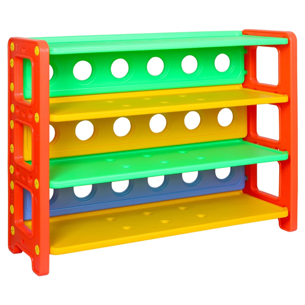 ชั้นวางของ 4 ชั้นโล่ง ,ชั้นวางรองเท้า,ชั้นหลากสี ,เฟอร์นิเจอร์เด็ก, ชั้นวางของพลาสติก พร้อมส่ง