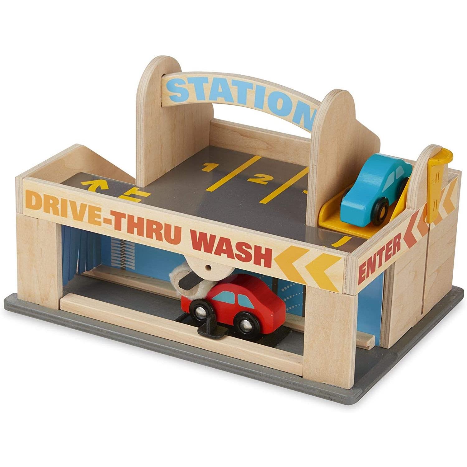 ที่จอดรถ ที่ล้างรถ Melissa & Doug Service Station Set รุ่น 9271 ของเล่นเสริมพัฒนาการเด็ก