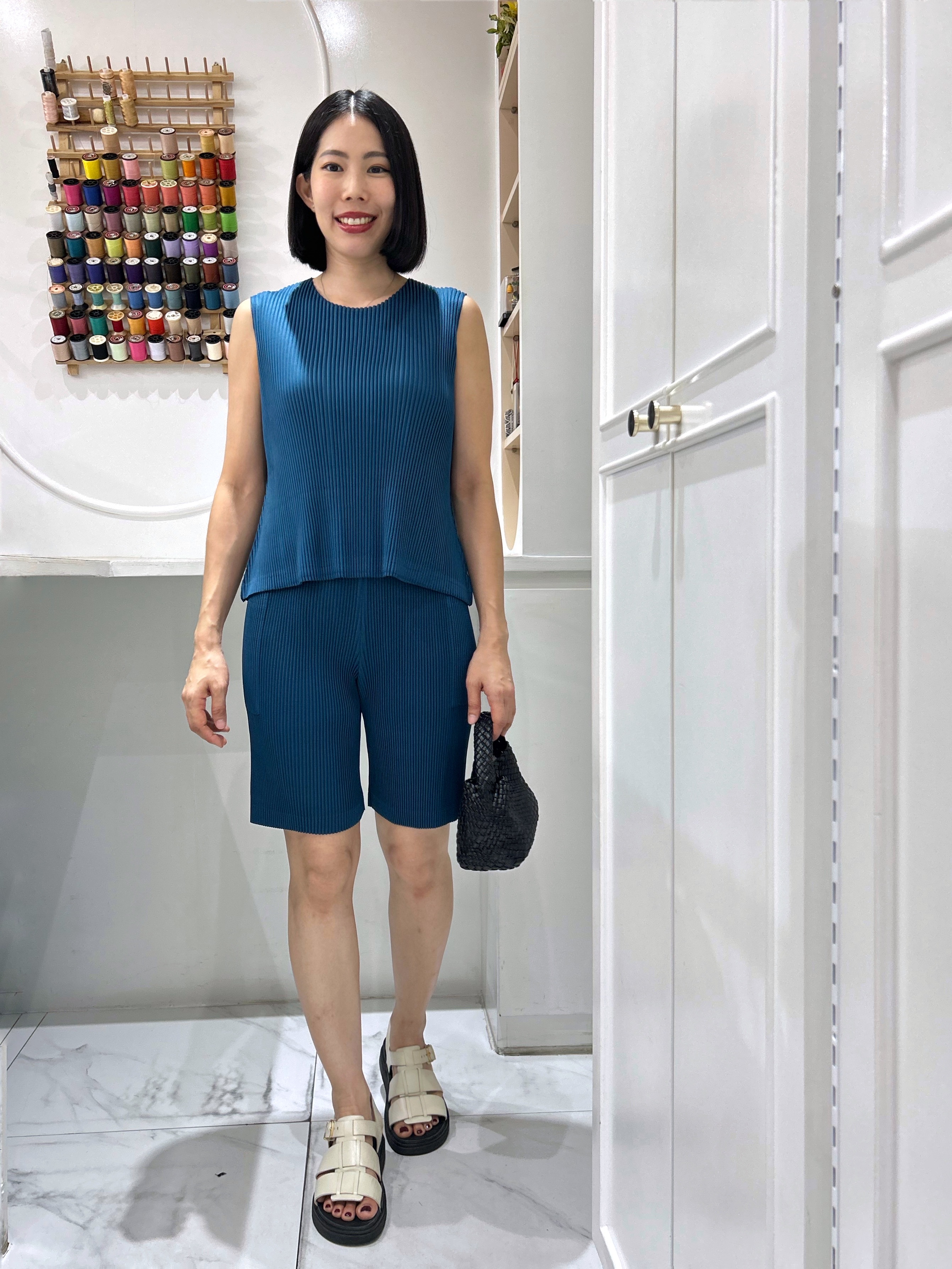 2MUAY รุ่น GA67810T/P CASUAL THICK SLEEVELESS PLEATED SET 6 สี FREE SIZE