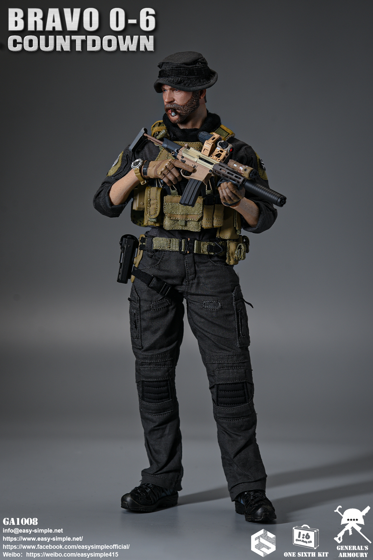 [สั่งจอง] General's Armoury GA1008 1/6 : Bravo 0-6 Countdown