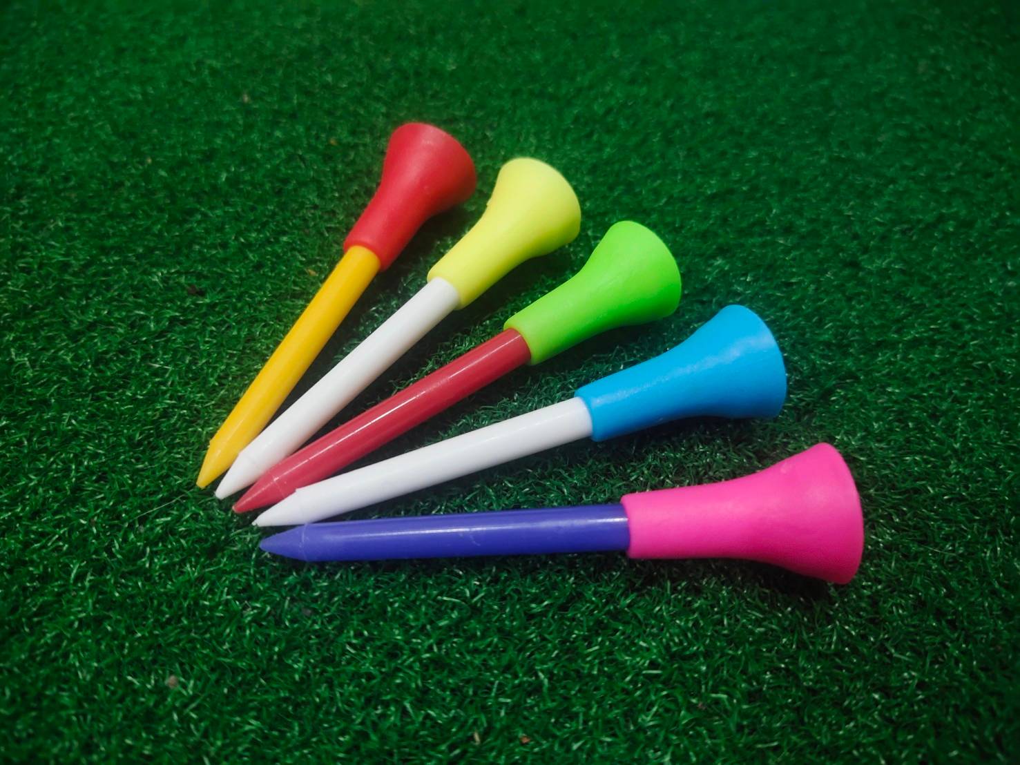 TEE GOLF หัวยาง คละสี PGM QT013 ขนาด 73 มม.