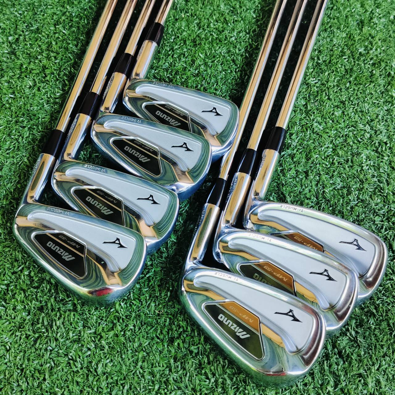 ชุดเหล็ก MIZUNO MP59 สภาพสวยนางฟ้า Grain Flow Forging สุดพิเศษ ผสมกับเทคโนโลยี Titanium ตีได้ไกลมากขึ้น และได้ Feeling ที่ดีขึ้น ไม้กอล์ฟพรีเมี่ยมญี่ปุ่นมือสอง ของแท้ By NakaraLuxurious