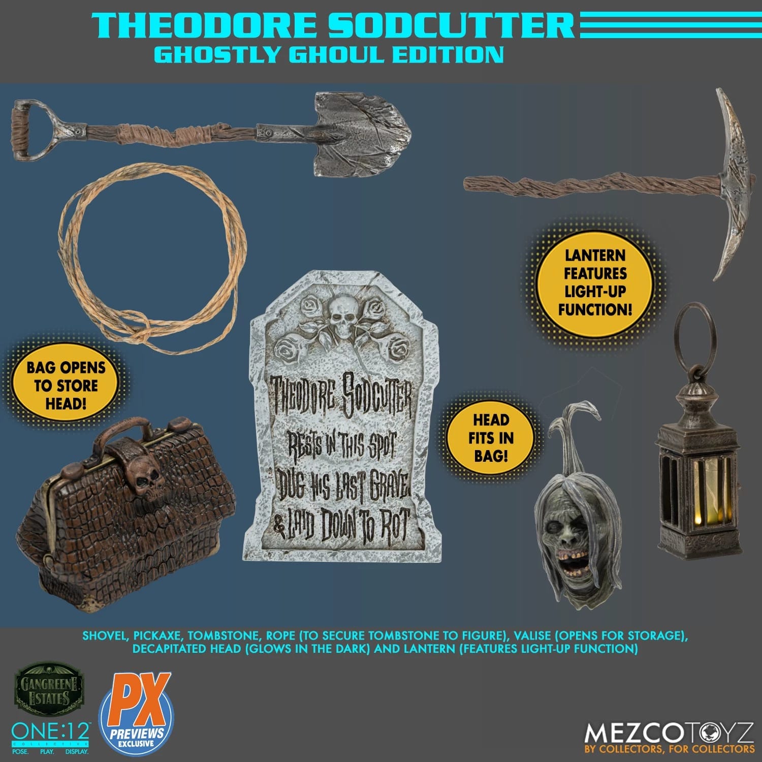 [สั่งจอง] Mezco toyz 1/12 : THEODORE SODCUTTER: GHOSTLY GHOUL EDITION