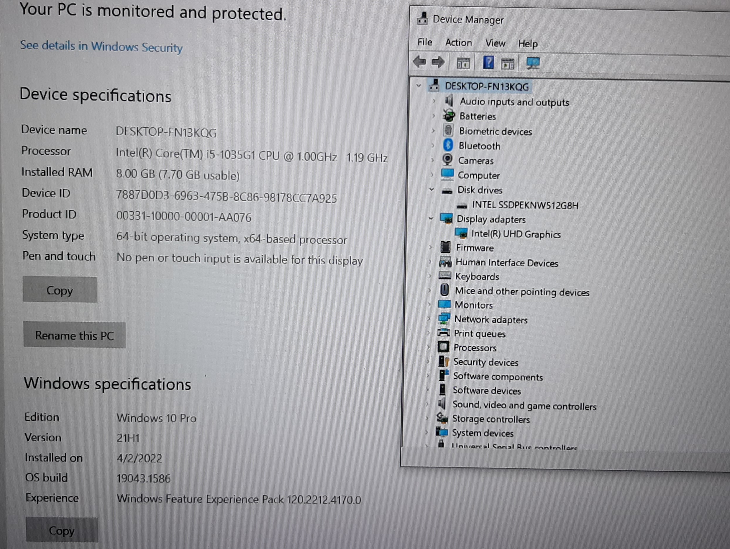 โน๊ตบุ๊คมือสอง ประกันร้าน 1 เดือน HP 15s-fq1129TU (i5-1035G1 Ram8GB SSD M.2 512GB) พร้อม Adapter ฟรี!!! กระเป๋า