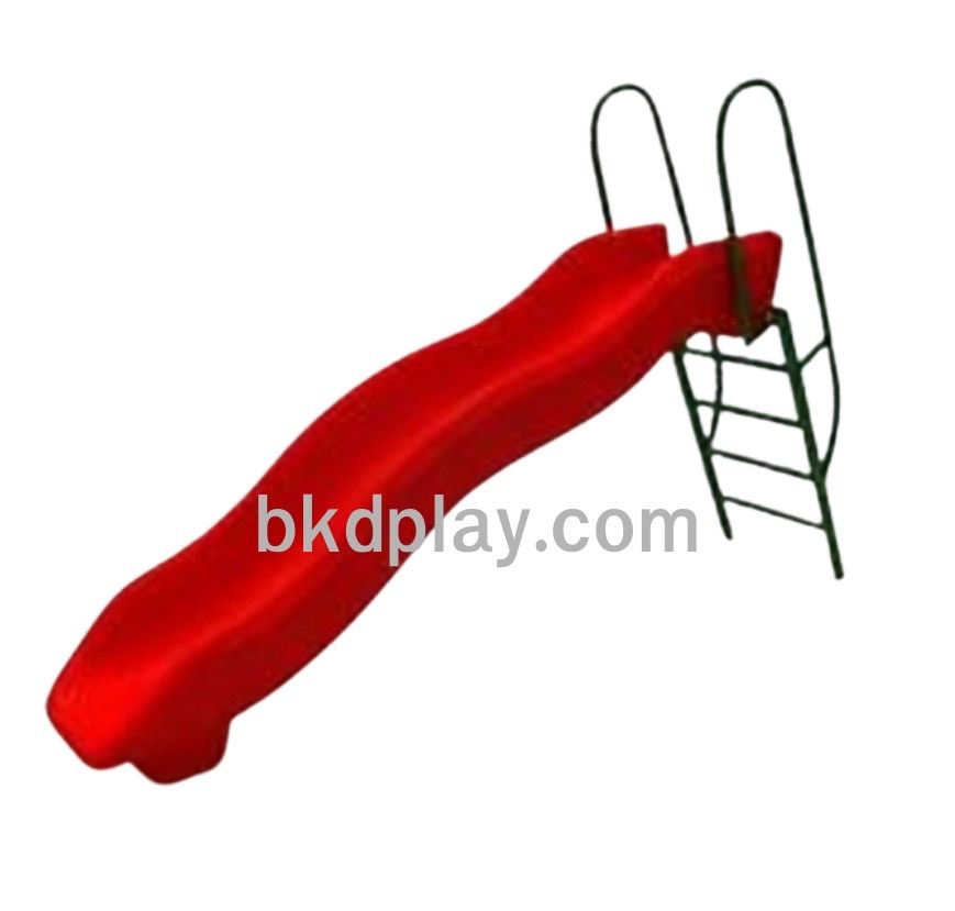 สไลเดอร์เดี่ยว พร้อมบันได สไลเดอร์พลาสติกคลื่นสูง 120 ซม. เครื่องเล่นสนาม กลางแจ้ง เหล็ก, ของเล่น สินค้าสั่งผลิต 10-20 วัน