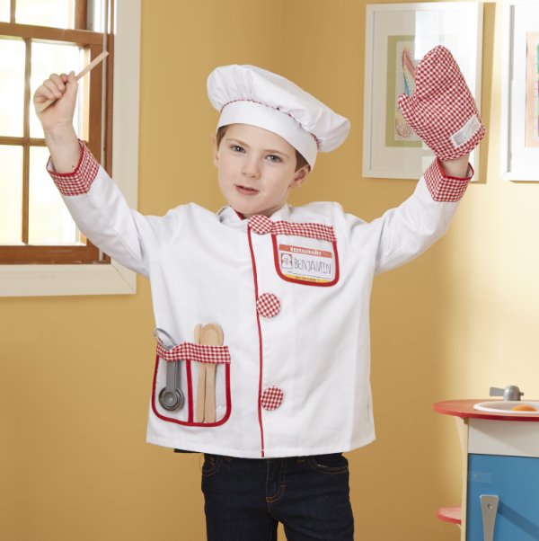 ชุดแฟนซี เชฟ ฟรีไซส์ 3-6 ขวบ สูง 100-135 cm Melissa & Doug Chef Role Play Costume Set รุ่น 4838 ของเล่นเสริมพัฒนาการเด็ก