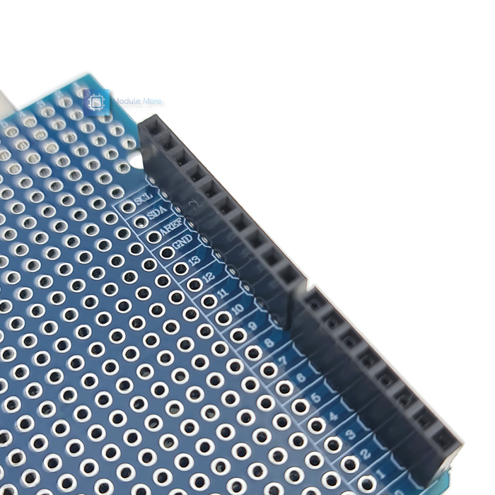 Shield อเนกประสงค์สำหรับ UNO R3 พร้อมก้างปลายาว Prototype PCB prototype expansion board blue experiment board with 4 long pin headers For UNO