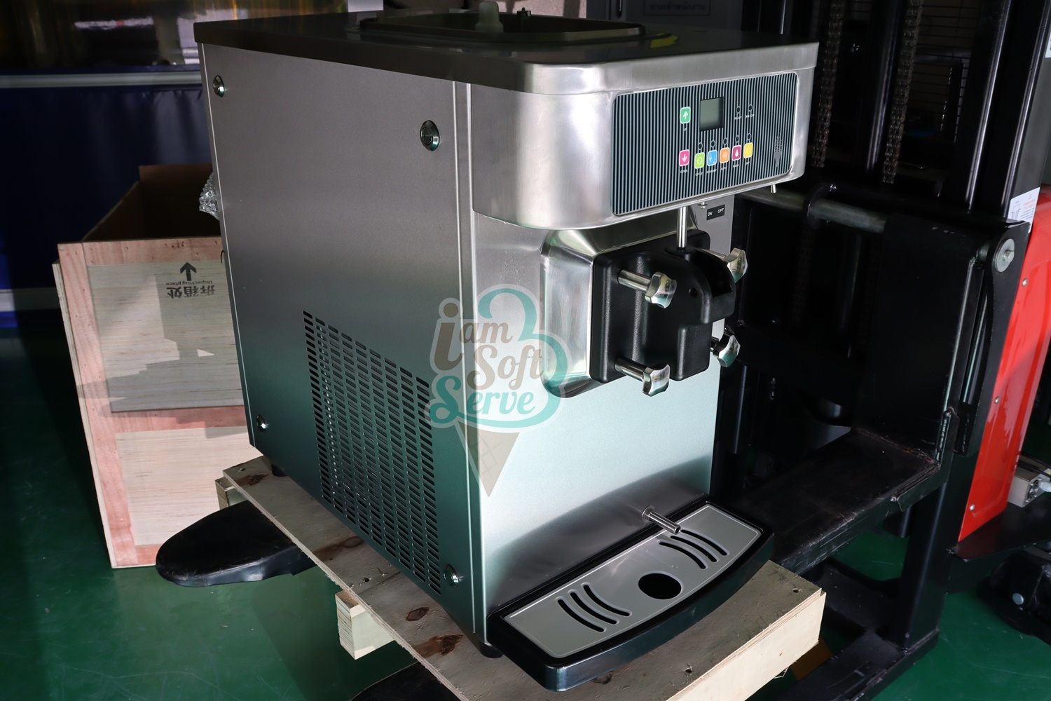 เครื่องทำไอศครีมซอร์ฟเสิร์ฟคอมเพลสเซอร์ USA รุ่น ISC-S110F ทำความเย็นเร็ว กดต่อเนื่องได้