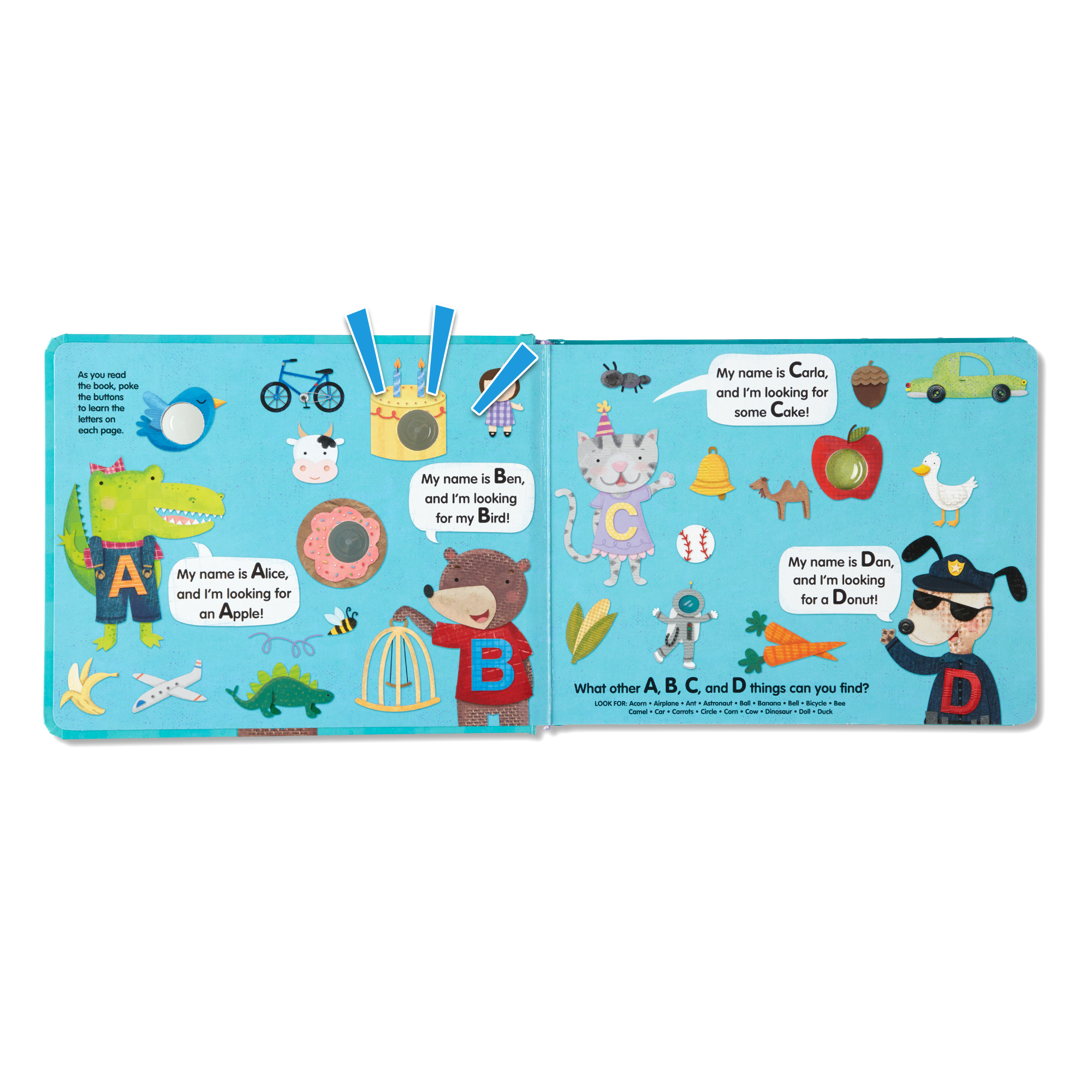 Poke-a-Dot - An Alphabet Eye Spy Board Book หนังสือปุ่มกด รุ่นตัวอักษร อ่านไป กดไป ดึงดูดความสนใจ สนุก! Melissa & Doug
