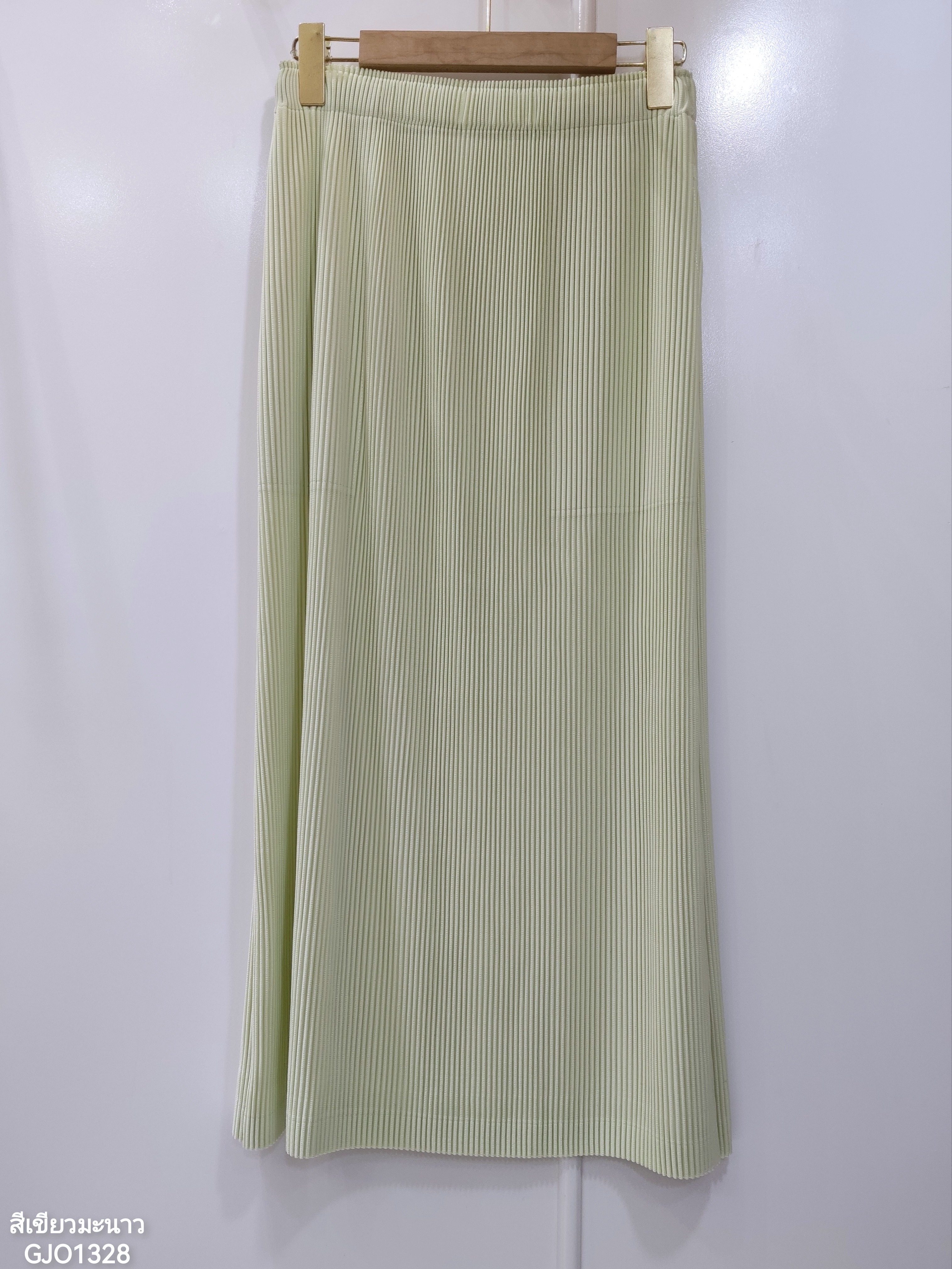 ยาว 33นิ้ว! 2MUAY รุ่น GJO1328 กระโปรงพลีทคุณภาพ THICK STRAIGHT PLEATED SKIRT 12 สี FREE SIZE