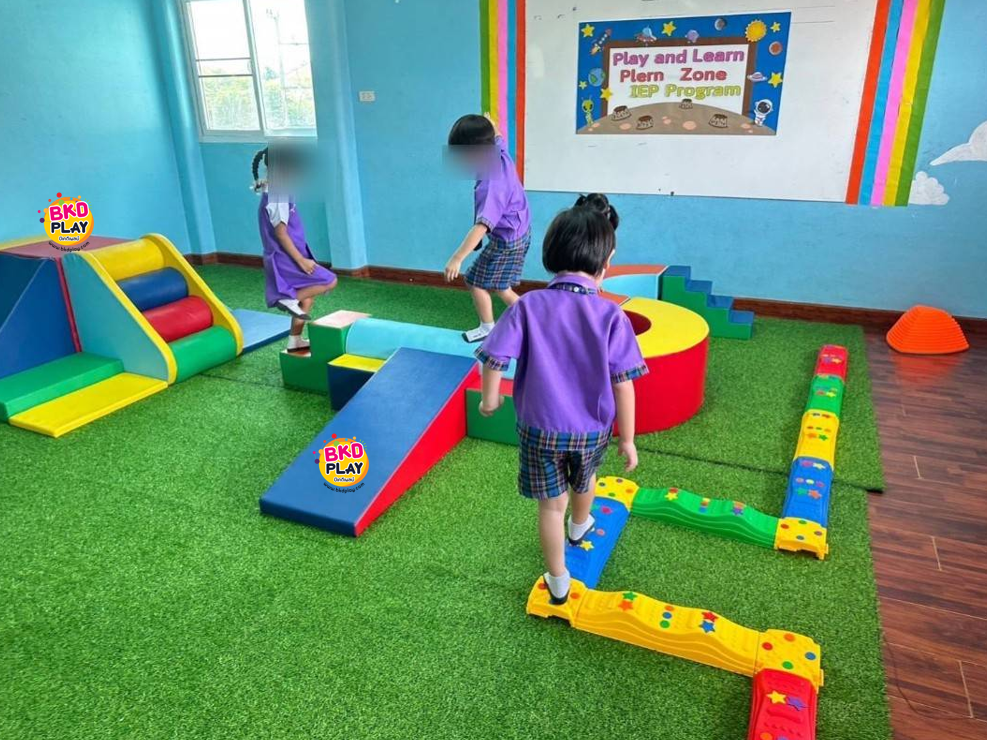 ชุดตัวSสูง35ซม.ทางเดินฝึกการทรงตัว-พัฒนาการนุ่มนิ่ม ทางเดิน pvc, ตัวS เบาะนุ่มนิ่ม หนัง soft play, indoor playground เครื่องเล่นสนามในร่ม kidzone มุมเด็ก