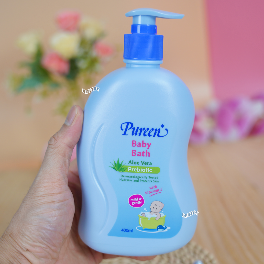Pureen เพียวรีน เบบี้ บาธ เบบี้แชมพู เฮดทูโทรวอช พรีไบโอติก 400 มล.