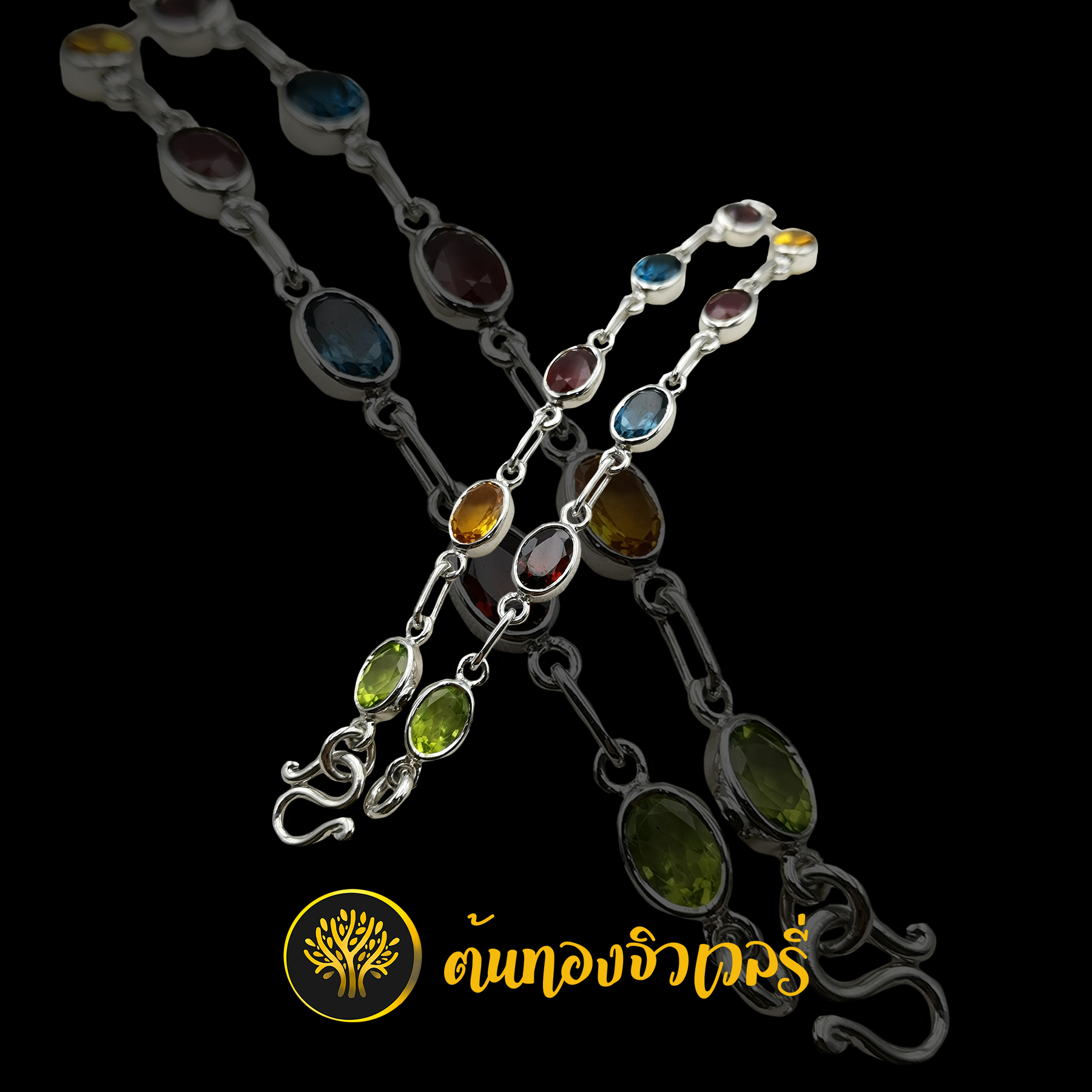 สร้อยข้อมือพลอยแฟนซี สีสันโดนใจ