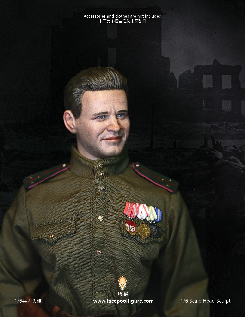 [พร้อมส่ง] Facepoolfigure FP-H-006 1/6 Vasily Headsculpt