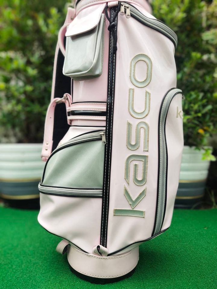 ถุงกอล์ฟ KASCO หนังแก้ว สีชมพู สภาพสวยๆ เดิมๆเลยจ้า