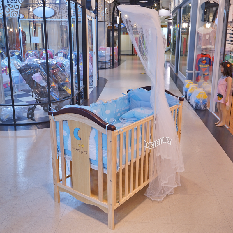 Fin babiesplus เตียงไม้ เตียงนอนเด็ก 3 IN 1 แถมฟรี! ชุดที่นอนครบเซ็ท รุ่น CARMC606OAK