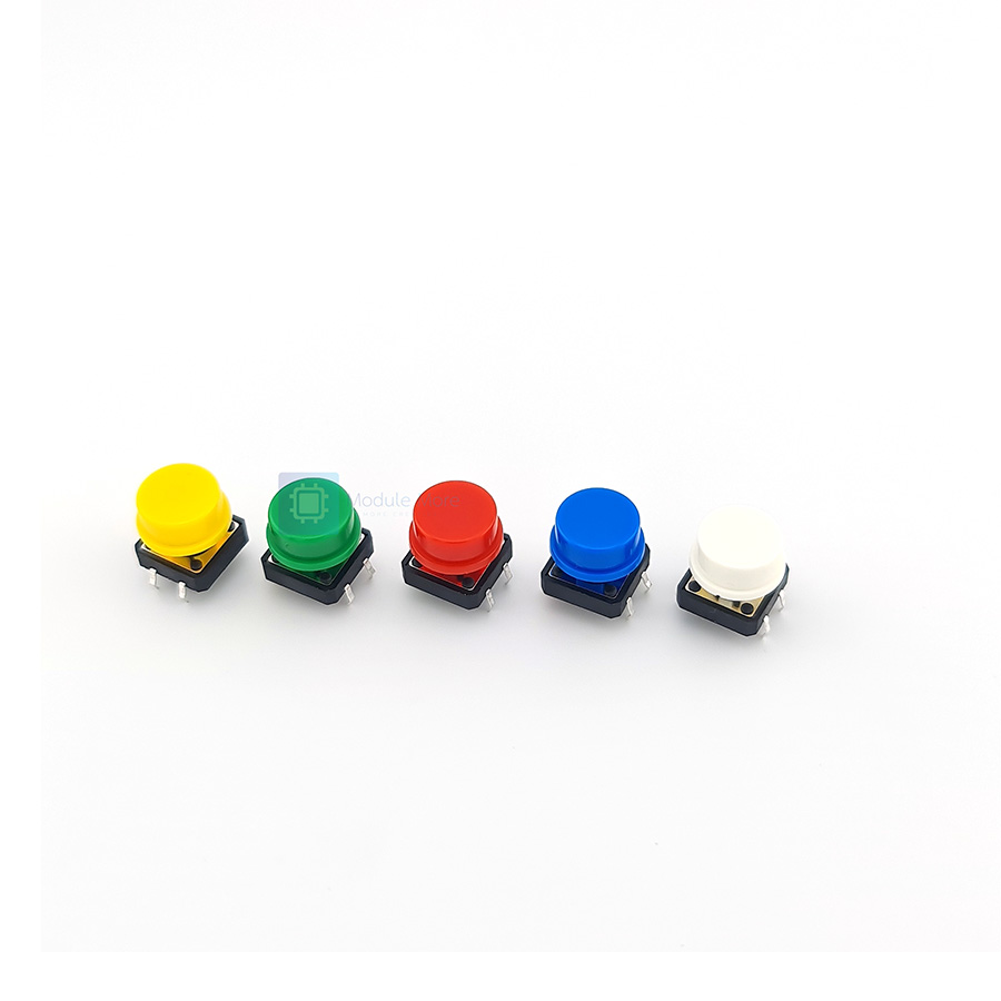 Round Cap Tact Switch Button Switch 5 colors 4 sets total 20 pcs 12X12X7.3