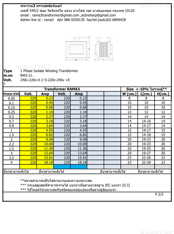 240v 220v // 240v 220v +E isolate 1P