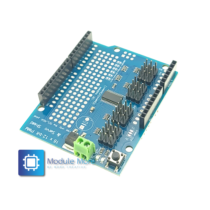 Shield สำหรับขับ Servo 16 ช่อง Servo Shield Arduino 16-Channel 12-bit PWM/Servo Shield Driver-I2C PCA9685 interface