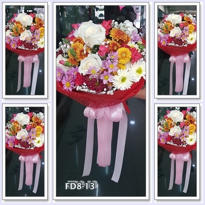 FD8-13 : ช่อกุหลาบขาว