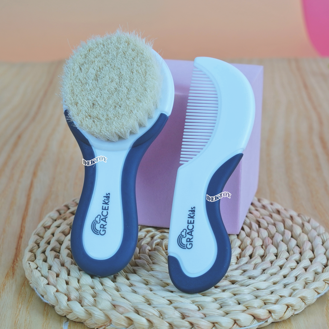 Gracekids เกรซคิดส์ แปรงหวีผมเด็ก แปรงขนแพะนุ่ม