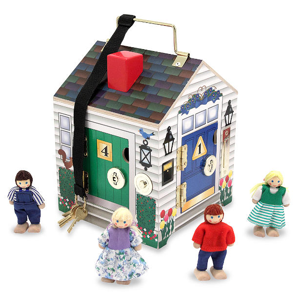 บ้านตุ๊กตา ส่งเสริม การแก้ปัญหา การเล่นเสริมจินตนาการ Doorbell House Melissa&Doug, ของเล่นเสริมพัฒนาการ, ของเล่น