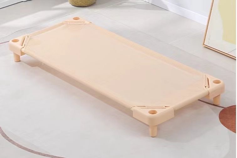 เตียงนอนเด็ก เตียงตาข่ายสีพาสเทล เตียงเด็กอนุบาล,เตียงสนาม เตียงตาข่าย สำหรับโรงเรียน ศูนย์พัฒนาเด็กเล็ก พร้อมส่ง