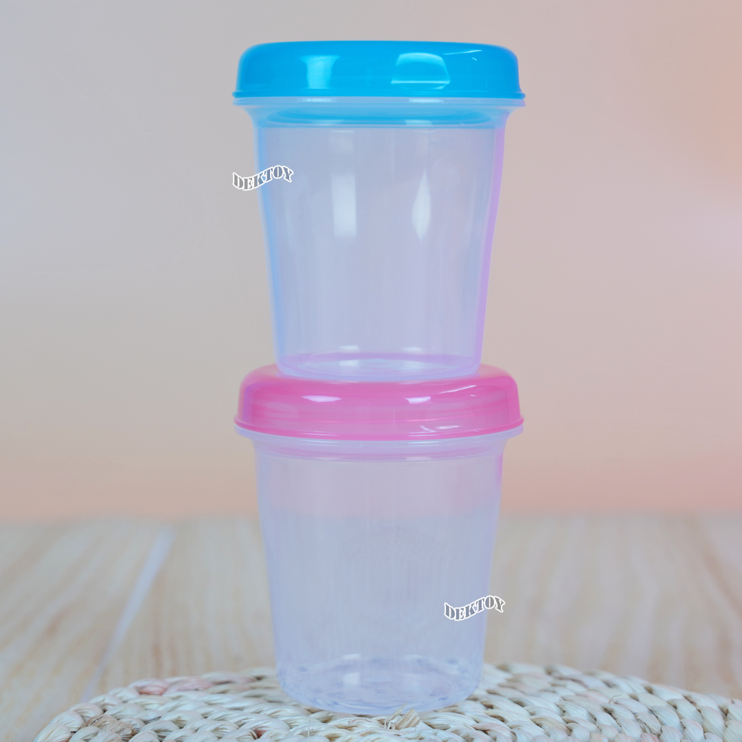 NANNY แนนนี่ ถ้วยเก็บอาหารฝาปิด 2 ถ้วย ขนาด5ออนซ์ S2-N477