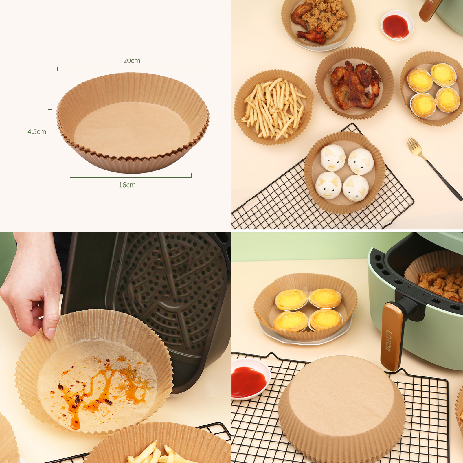 กระดาษรองถาดขนมอบ / กระดาษรองอาหาร 50pc มีหลายขนาด หลายลาย ไม่มีสายตกค้าง คุ้มค่า คุ้มราคา