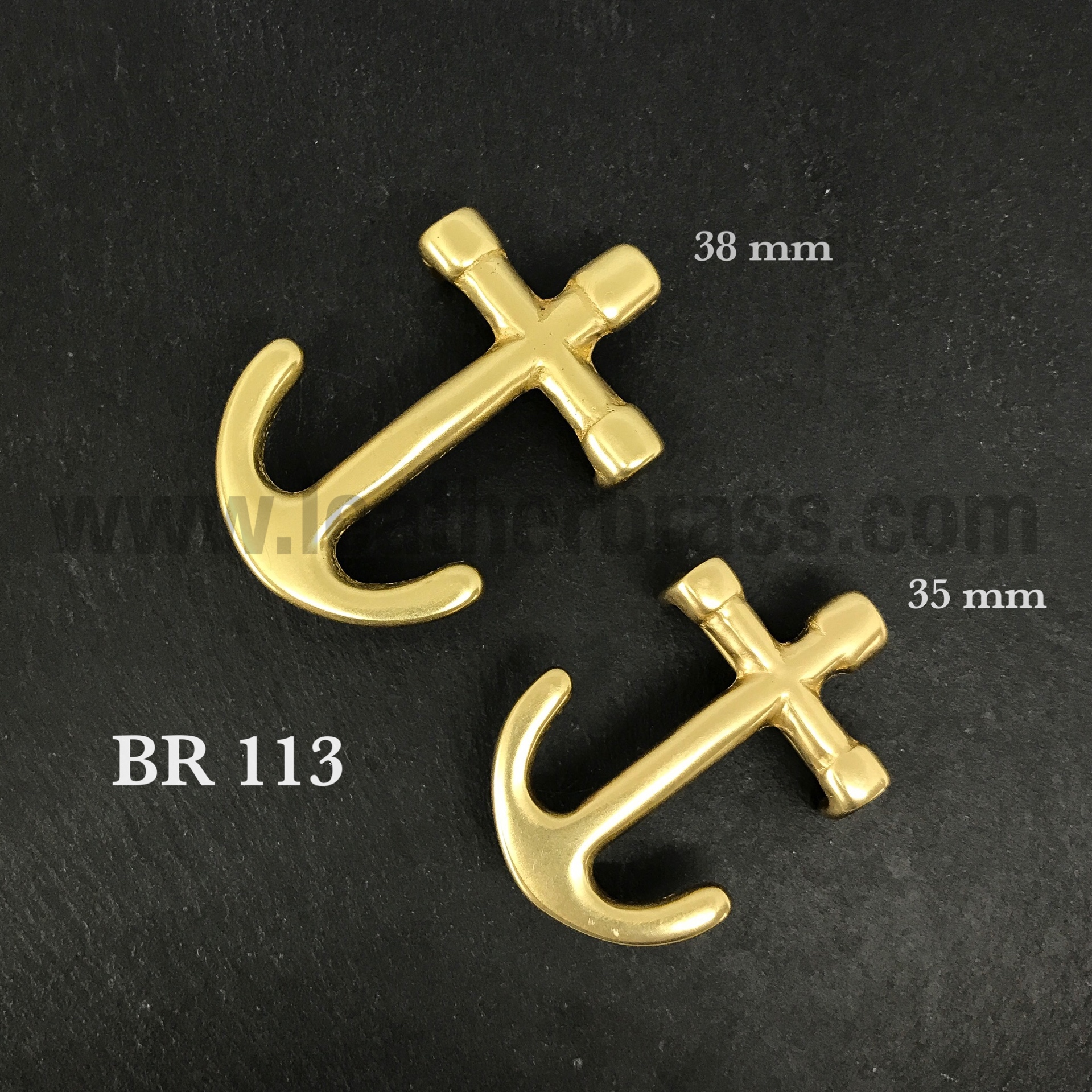 ฺBR113 หัวเข็มขัดทองเหลือง Anchor ขนาด 35 และ 38 มิล อะไหล่ทองเหลือง leatherbrass**ราคาต่อชิ้น**